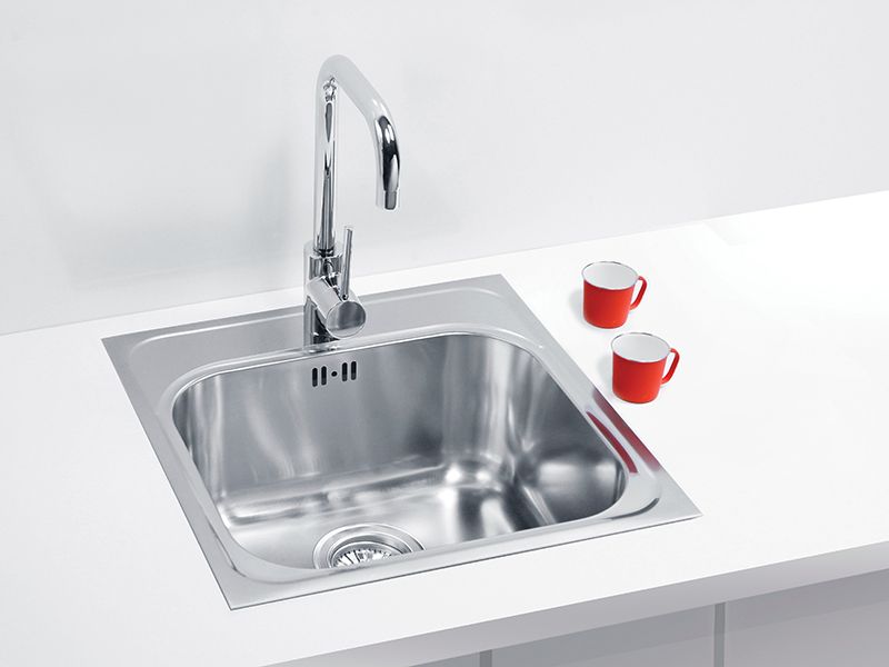 Мойка для кухни Alveus BASIC 140 SAT-90 в комплекте с сифоном 46,5х46,5 см ФОТО