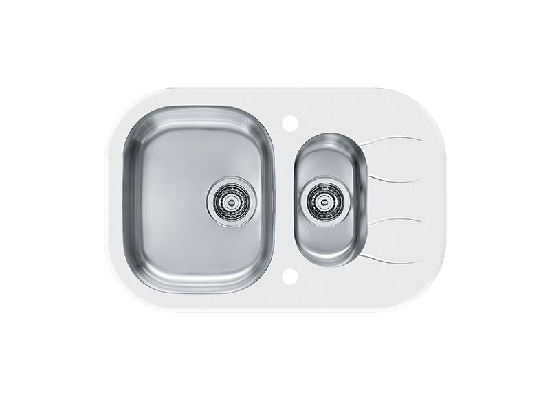 Мойка для кухни Alveus WAVE 30 1+1/2 в комплекте с сифоном 76х50 см ФОТО