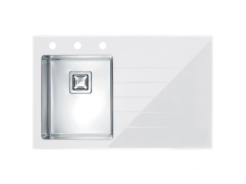 Изображение Мойка для кухни Alveus CRYSTALIX 10 левая с сифоном дозатором коландером 86х54 см