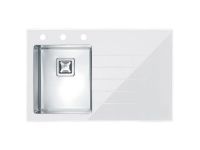 Мойка для кухни Alveus CRYSTALIX 10 левая с сифоном дозатором коландером 86х54 см схема 1