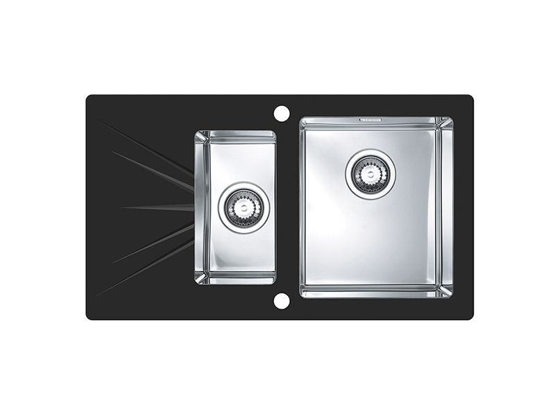 Изображение Мойка для кухни Alveus KARAT 20 1+1/2 правая в комплекте с сифоном 86х50 см