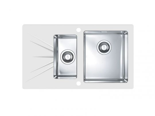 Мойка для кухни Alveus KARAT 20 1+1/2 правая в комплекте с сифоном 86х50 см схема 2