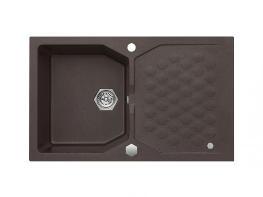Мойка для кухни Alveus SENSUAL 30 GRANITAL+ с сифоном 85х52х20 см схема 5