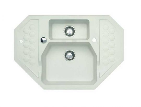 Мойка для кухни Alveus SENSUAL 60 GRANITAL+ 1+1/2 с сифоном 90х61х20 см схема 2