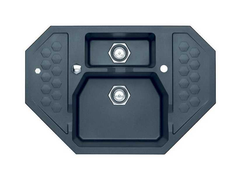 Мойка для кухни Alveus SENSUAL 60 GRANITAL+ 1+1/2 с сифоном 90х61х20 см ФОТО