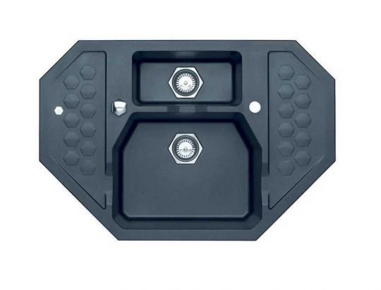 Мойка для кухни Alveus SENSUAL 60 GRANITAL+ 1+1/2 с сифоном 90х61х20 см схема 5