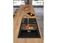 Мойка для кухни Alveus INTERMEZZO 130 GRANITAL в комлекте с сифоном 78х48х20 см схема 9