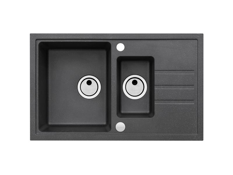 Мойка для кухни Alveus INTERMEZZO 70 GRANITAL 1+1/2 в комлекте с сифоном 78х48х20 см ФОТО