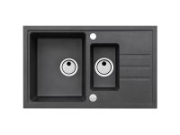 Мойка для кухни Alveus INTERMEZZO 70 GRANITAL 1+1/2 в комлекте с сифоном 78х48х20 см схема 3