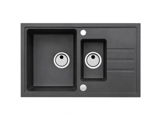 Мойка для кухни Alveus INTERMEZZO 70 GRANITAL 1+1/2 в комлекте с сифоном 78х48х20 см схема 3