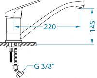 Смеситель для кухни Alveus GENESIS GM 110 CHR AQ 1123727 схема 2