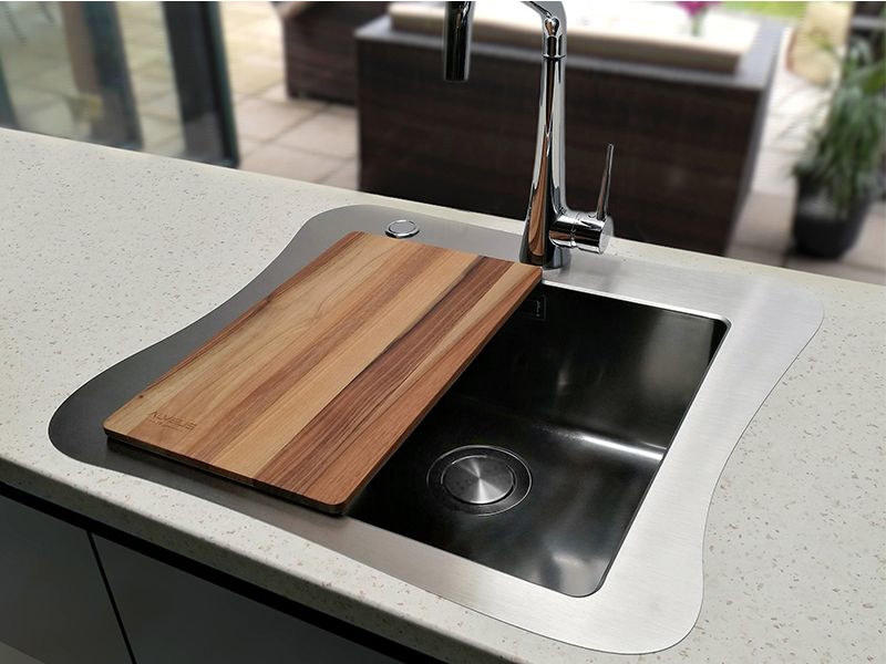 Мойка для кухни Alveus JUBILEE KMB 90 FI с сифоном и разделочной доской 61,5х54,6 см ФОТО
