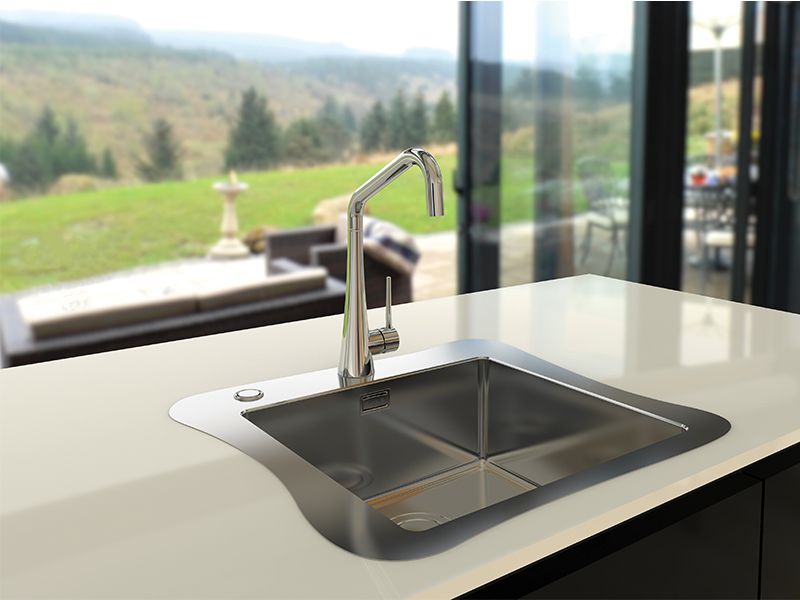 Мойка для кухни Alveus JUBILEE KMB 90 FI с сифоном и разделочной доской 61,5х54,6 см ФОТО