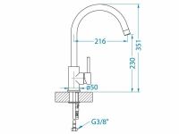 Смеситель для кухни Alveus ELZA 112902 схема 7