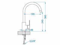 Смеситель для кухни Alveus SANTO 112904 схема 4