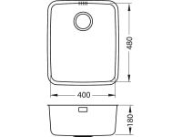 Мойка для кухни Alveus LUNO 40 SAT 90 FI в комплекте с сифоном 48х40 см схема 5