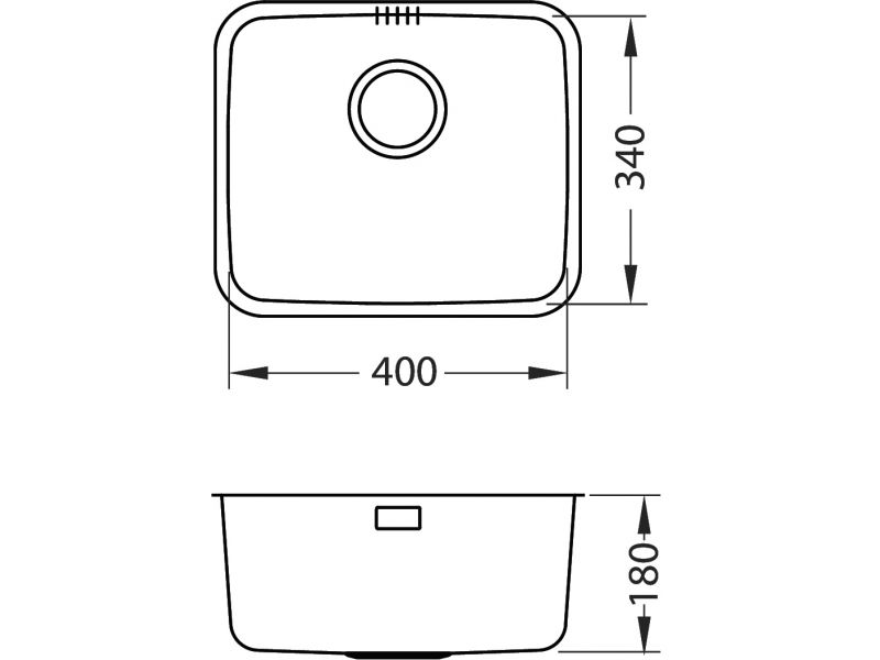 Мойка для кухни Alveus LUNO 20 SAT без выпуска и сифона в комплекте 34х40 см ФОТО
