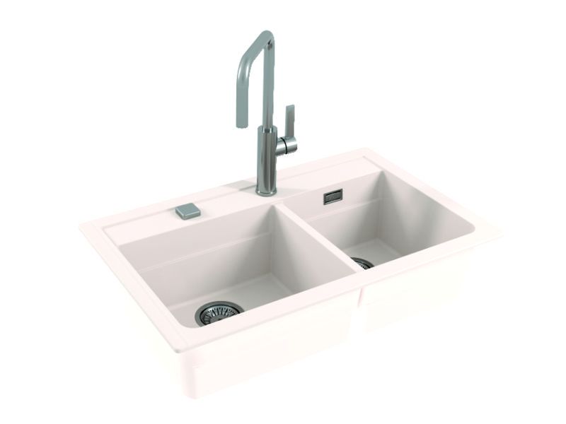 Мойка для кухни Alveus GRANITAL ATROX 50 в комплекте с сифоном 79х50х19,5 см ФОТО