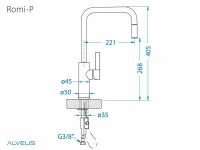 Смеситель для кухни Alveus ROMI-P CHR 1132176 схема 7