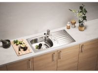 Мойка для кухни Alveus BASIC 150 NAT-90 NEW в комплекте с сифоном 78х43,5 см схема 2