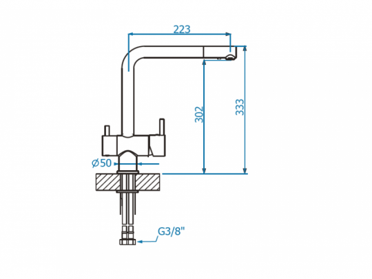 Смеситель для кухни Alveus AQUILA 113980 схема 9
