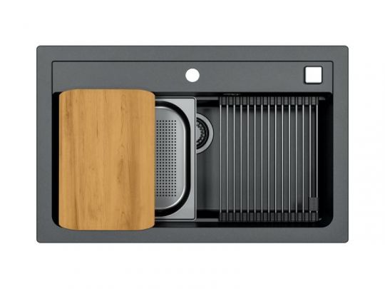 Мойка для кухни Alveus GRANITAL ATROX 40 в комплекте с сифоном 79х50 см схема 14