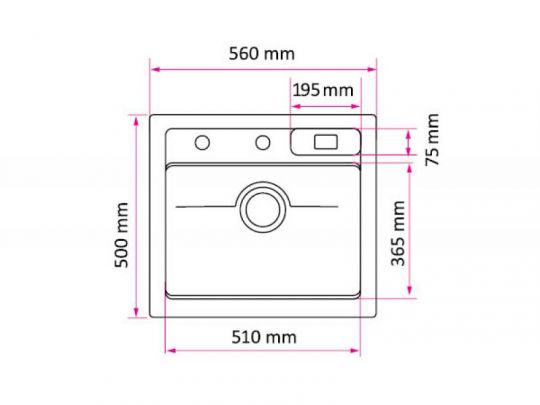 Мойка для кухни Alveus для кухни STALA COMBO CEG51-57BF 56х50 см схема 7