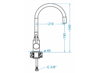 Смеситель для кухни Alveus FLEXA CHR 114702 схема 9