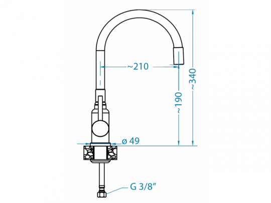 Смеситель для кухни Alveus FLEXA CHR 114702 схема 9