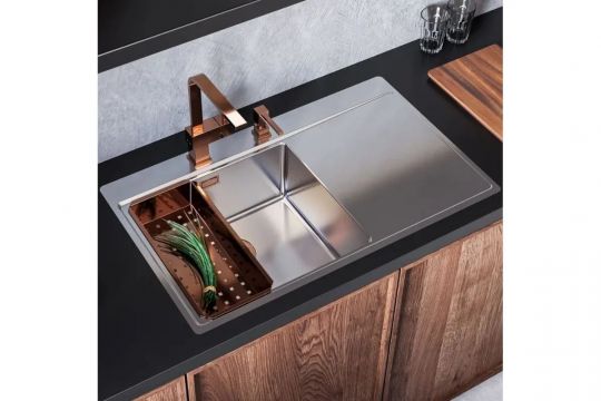 Мойка для кухни Alveus PURE 50R new KMB-90 правая в комплекте с сифоном 86х52,5 см схема 3