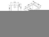 Мойка для кухни Alveus PURE MONARCH 30 new с выпуском без сифона 51,5х52,5 см схема 6