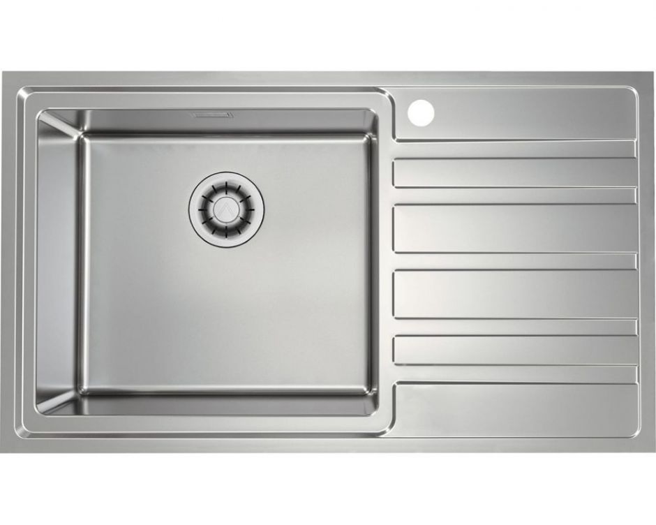 Мойка для кухни Alveus RANDO 50L SAT FS левая в комплекте с сифоном 86х50 см