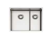 Мойка для кухни Alveus NOX 90L BRS левая в комплекте с интегрированным сифоном 58,2х44х20 см схема 1