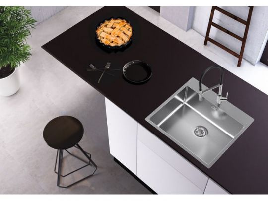 Мойка для кухни Alveus NOX 120 BRS в комплекте с интегрированным сифоном 54х51,5х20 см схема 2