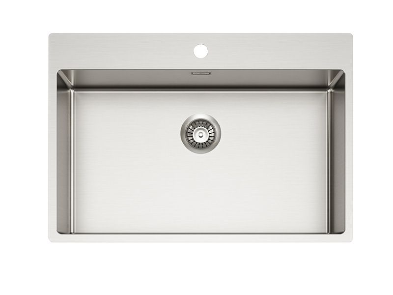 Изображение Мойка для кухни Alveus NOX 130 BRS в комплекте с интегрированным сифоном 74х51,5х20 см