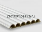 Бамбуковые рифленые панели Pipe white skin 2800*123*15 (1шт=0,3444 кв.м.)