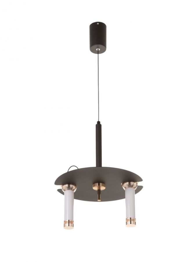 Светильник "Найт" 2х7Вт LED 4000К черный/золото 24х24х38(+150)см