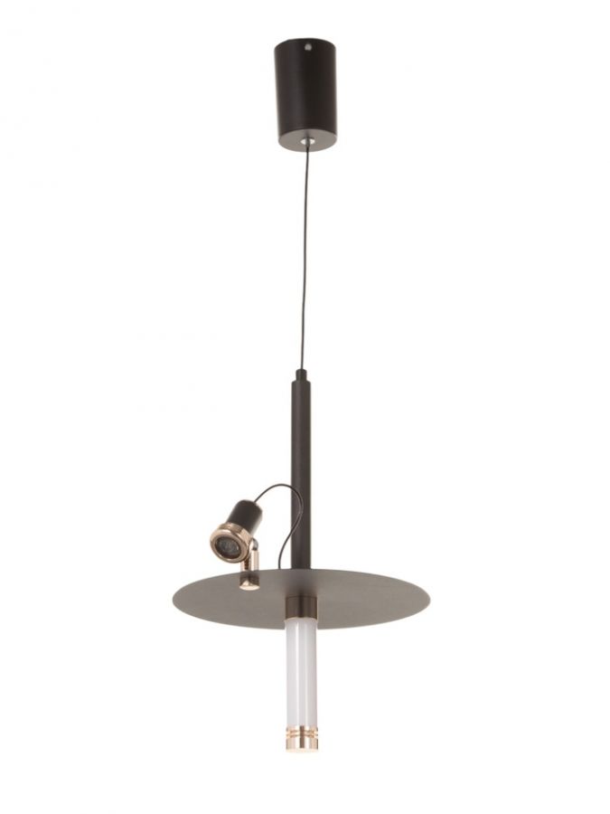 Светильник "Найт" 2х5Вт LED 4000К черный/золото 24х24х38(+150)см