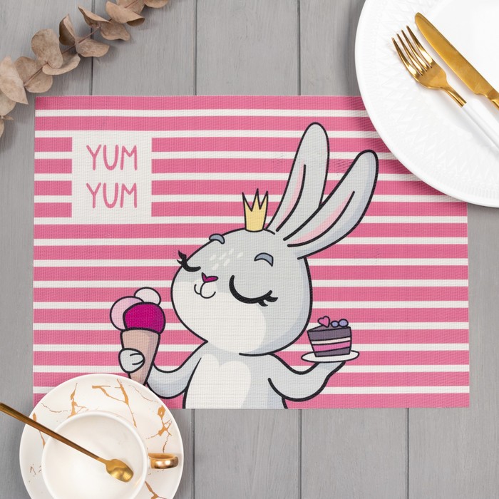 Новогодняя салфетка на стол "Yum yum", ПВХ, 40*29 см