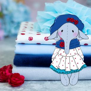 Набор для марафона "Сафари" Слоник в красно-синем   mrf