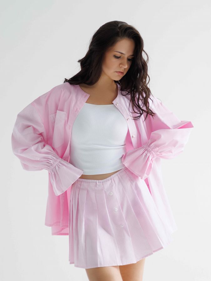 Юбка-шорты в полоску