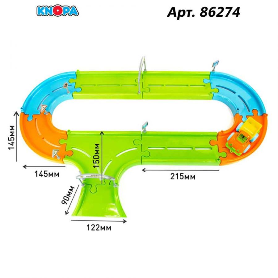 Игровой набор "Автотрек" 1,4м с машинкой КНОПА
