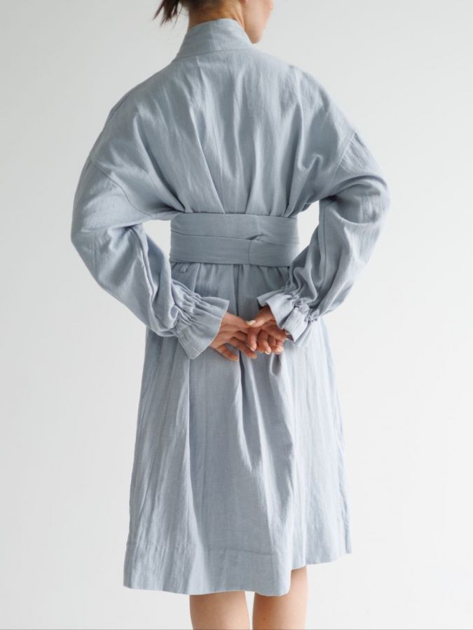 Кимоно из крапивы серо-голубое