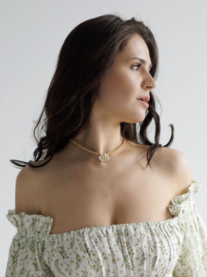 Платье Estate из бамбука "Зеленые ветви"