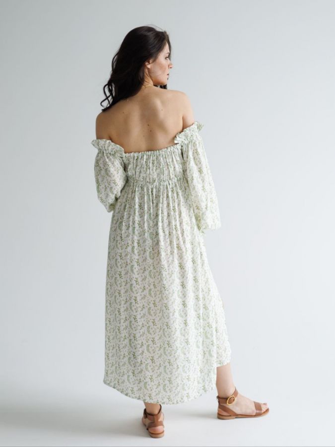 Платье Estate из бамбука "Зеленые ветви"