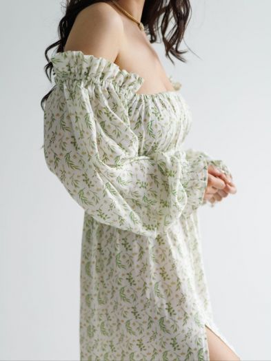 Платье Estate из бамбука "Зеленые ветви"