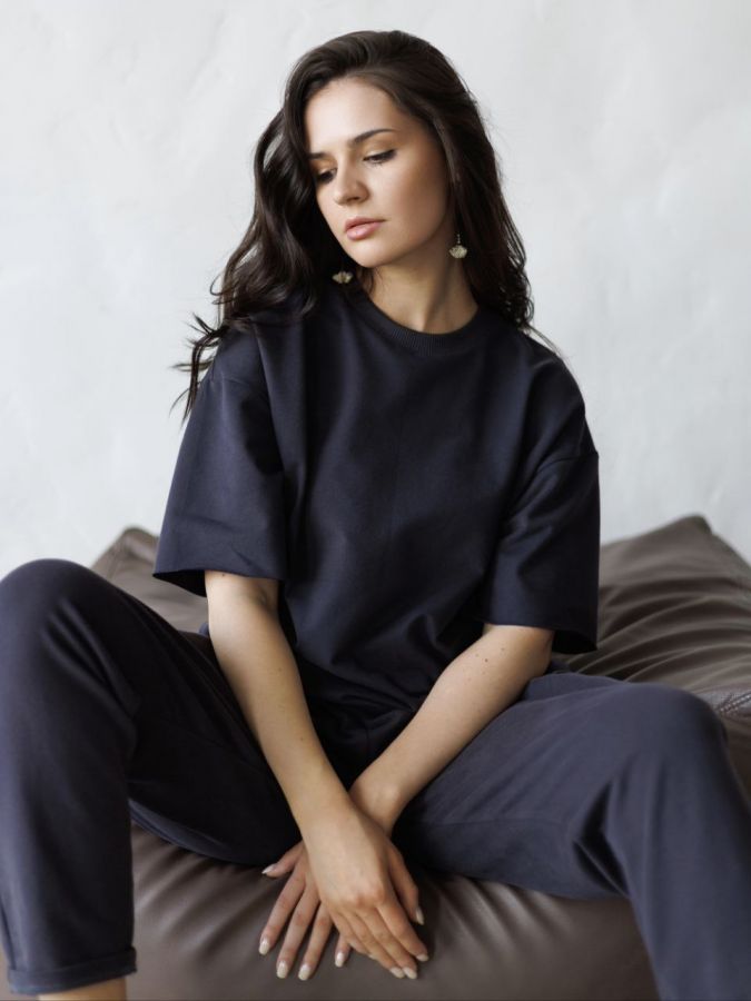 Футболка оверсайз графит