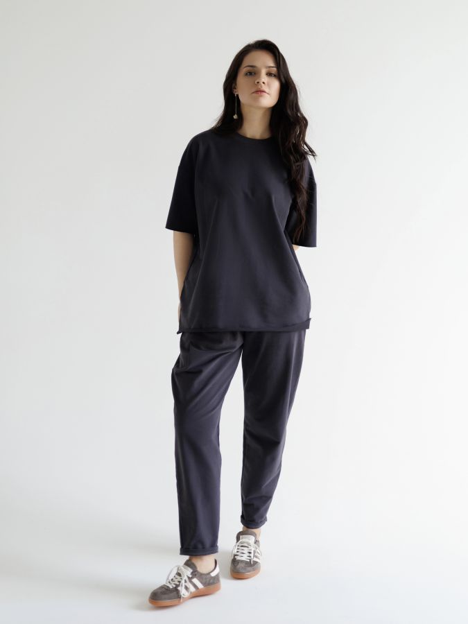 Футболка оверсайз графит