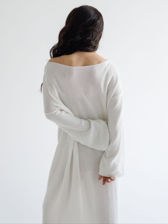 Платье Ondata вязаное молочное