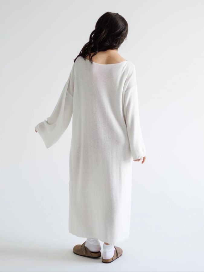 Платье Ondata вязаное молочное